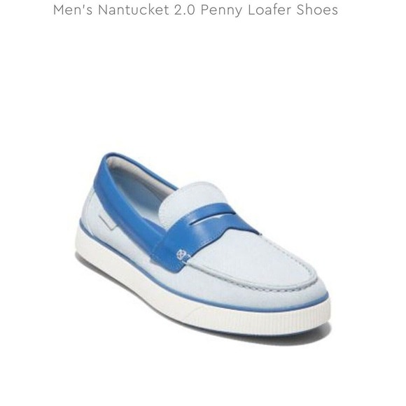 Cole Haan Other - Cole Haan Men's Size 9.5 M Grey Blue Nantucket 2.0 Light Penny Loafers